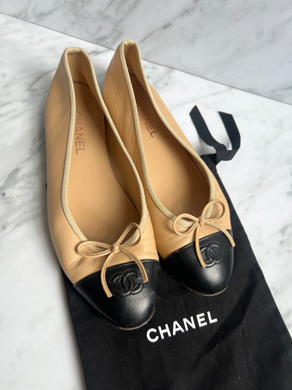 Chanel Leather Ballet Flats