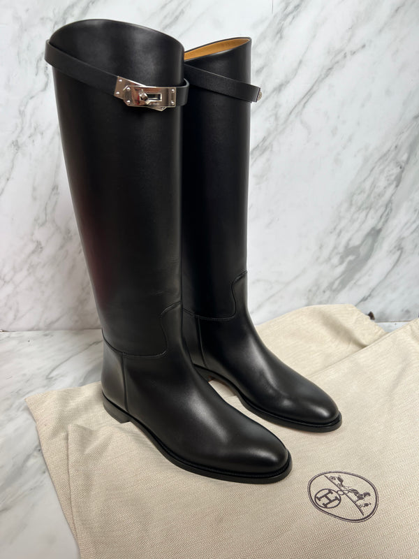 Hermes Black Jumping Boots