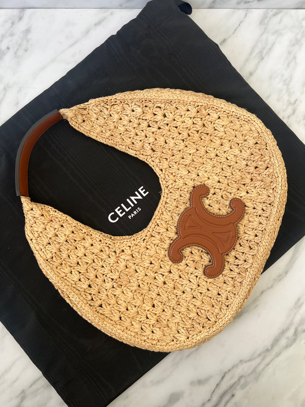 Celine Classic Panier Raffia Bag