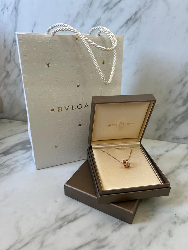 Bvlgari Bzero Rose Gold Diamond Necklace