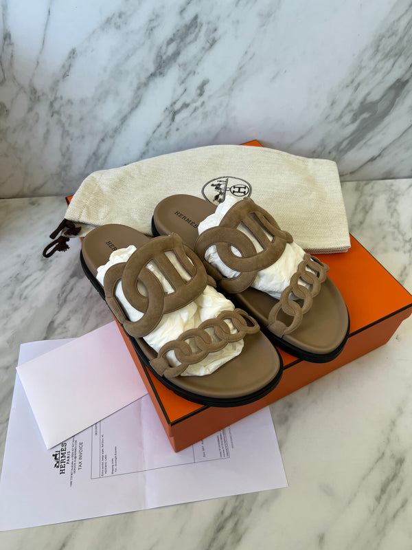 Hermes Extra Sandals - Beige Argile