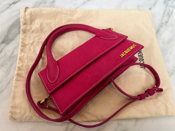 Jacquemus Le Chiquito Long Top Handle Bag - Hot Pink