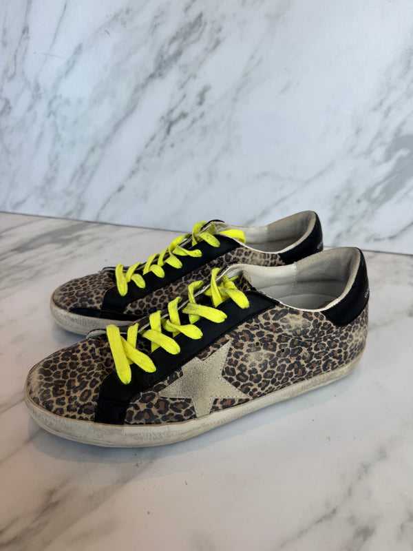 Golden Goose Superstar - Leopard Print- Size 38