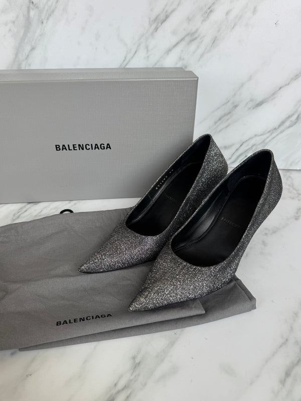Balenciaga Silver/Black Pumps