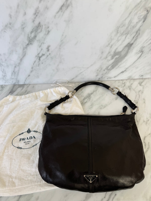 Prada - Cleo leather handbag